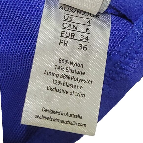 Sea Level Swim Australia Chantilly Bandeau Swim Top Azure DD/E Cup  US 4 - Picture 4 of 15